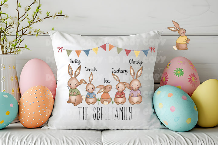 Just A Little Bump Full Of Big Love - Family Personalized Custom Easter Bunny Plush - Mother's Day, Baby Shower Gift, Gift For First Mom