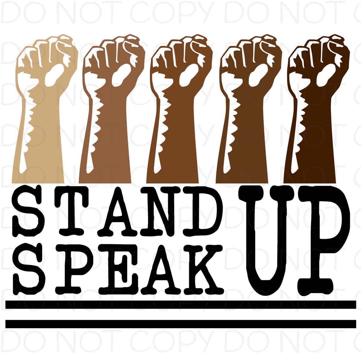 Stand Up Speak Up HTV Transfer Pretty Lil Things PLT