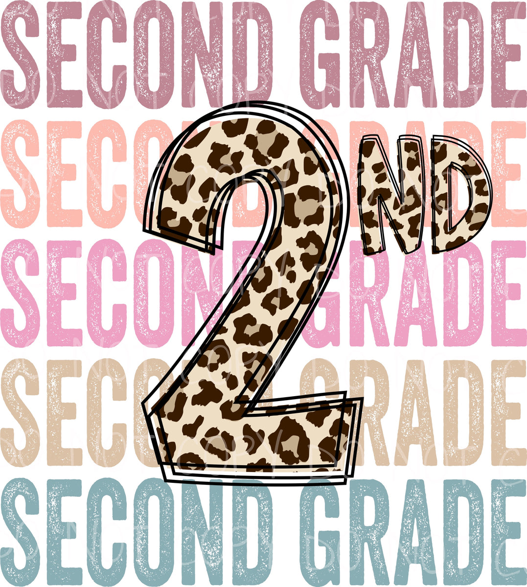 Second Grade 2nd Stacked Transfer Sheet – Pretty Lil Things PLT Wholesale