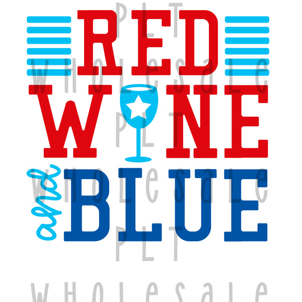 Red Wine and Blue Dye Sub Heat Transfer Sheet Pretty Lil Things PLT