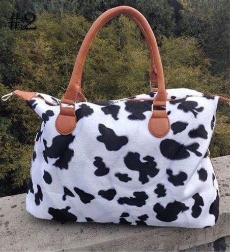 Plush Animal Print Weekender Bags