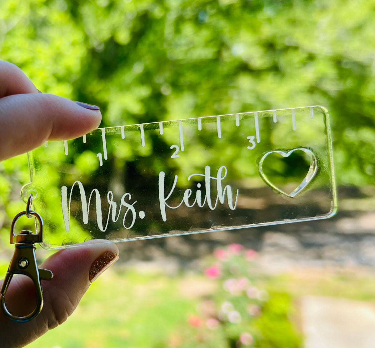 Custom Acrylic Ruler Keychain – Pretty Lil Things PLT Wholesale