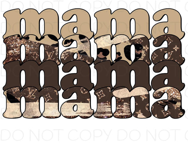 Mama Leopard Repeated Transfer Sheet