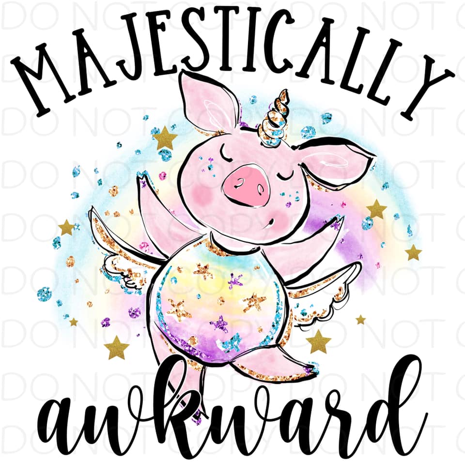 Majestically Awkward Pig - Dye Sub Heat Transfer Sheet – Pretty Lil ...