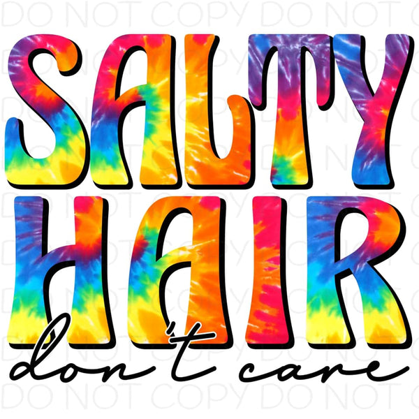 Salty Hair Don't Care - HTV Transfer