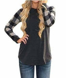 Buffalo Plaid Raglan-Dark Gray