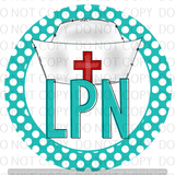 Polka Dot LPN  - Rubber Neoprene Car Coasters