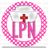 Polka Dot LPN  - Rubber Neoprene Car Coasters
