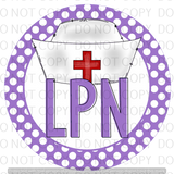 Polka Dot LPN  - Rubber Neoprene Car Coasters