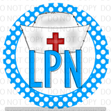Polka Dot LPN  - Rubber Neoprene Car Coasters
