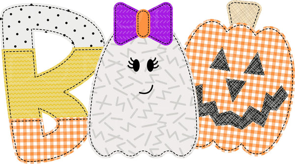 BOO Girl Halloween Transfer Sheet