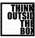 Think outside the box - Dye Sub Heat Transfer Sheet
