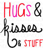 Hug and Kisses and Stuff - Dye Sub Heat Transfer Sheet