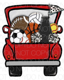 Red All Sports Truck - Dye Sub Heat Transfer Sheet