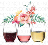Wine Glasses - Dye Sub Heat Transfer Sheet