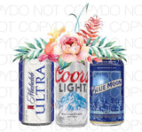 Michelob Ultra Coors Light Blue Moon - Dye Sub Heat Transfer Sheet
