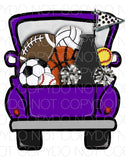 Purple All Sports Truck - Dye Sub Heat Transfer Sheet
