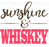 Sunshine & Whiskey - Dye Sub Heat Transfer Sheet