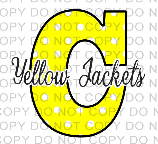 C Yellow Jackets - Dye Sub Heat Transfer Sheet