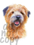 Cairn Terrier Watercolor Dog - Dye Sub Heat Transfer Sheet