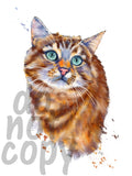 Cat Watercolor - Dye Sub Heat Transfer Sheet