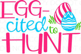 Eggcited to Hunt-pink- HTV Transfer