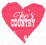 She’s Country color - Dye Sub Heat Transfer Sheet