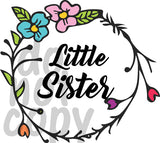 Little Sister Wreath - Dye Sub Heat Transfer Sheet