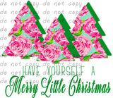Have Yourself a Merry Little Christmas Lilly Rose - Dye Sub Heat Transfer Sheet
