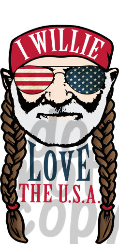 I Willie Love The USA - Dye Sub Heat Transfer Sheet