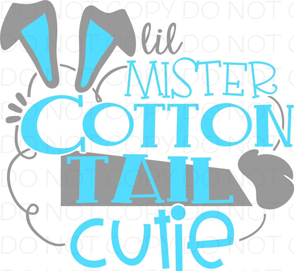 Little Mister Cotton Tail Cutie- HTV Transfer