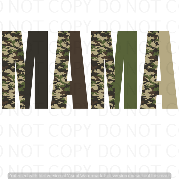 Mama Camo - HTV Transfer