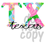 TX Floral - Dye Sub Heat Transfer Sheet