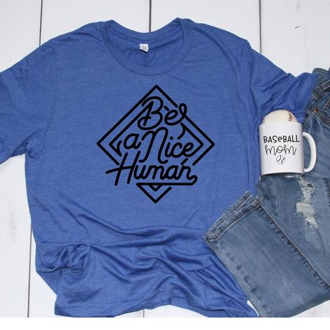 SP007-Be a Nice Human Screenprint Transfer