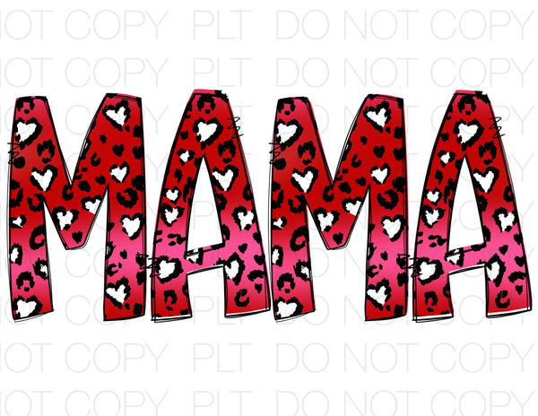 Mama Hearts Transfer Sheet
