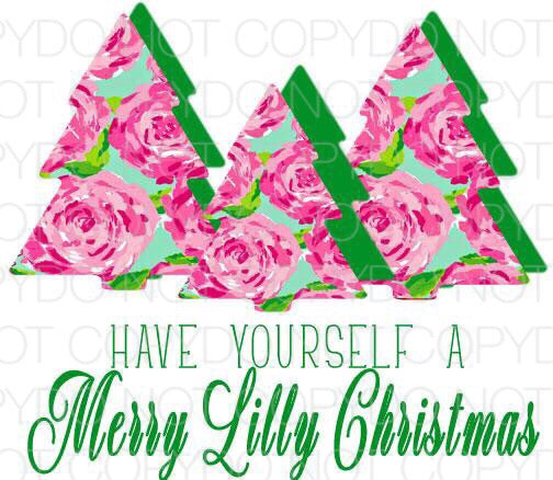 Have Yourself a Merry Lilly Christmas Lilly Rose - Dye Sub Heat Transfer Sheet