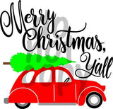 Merry Christmas Y’all Car - Dye Sub Heat Transfer Sheet