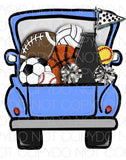 Light Blue All Sports Truck - Dye Sub Heat Transfer Sheet