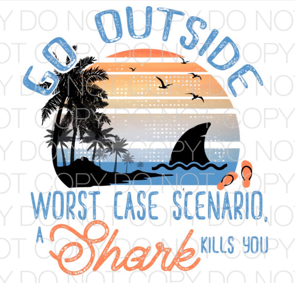 Go outside Shark - Dye Sub Heat Transfer Sheet