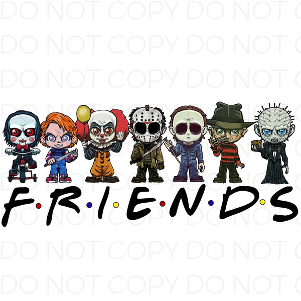 Horror Friends Cartoon - Dye Sub Heat Transfer Sheet