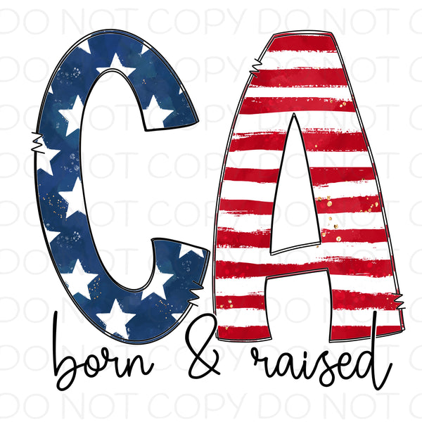 CA Born and Raised - HTV Transfer