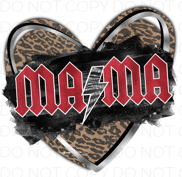Mama Leopard Heart - HTV Transfer