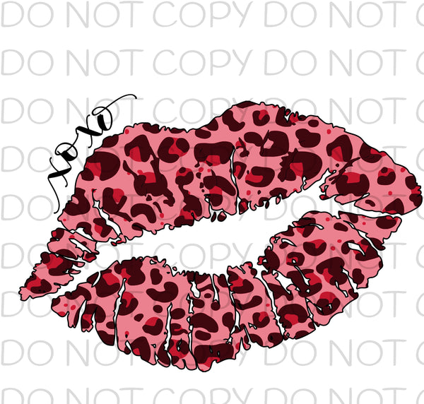 XOXO Red Leopard Lips - Dye Sub Heat Transfer Sheet