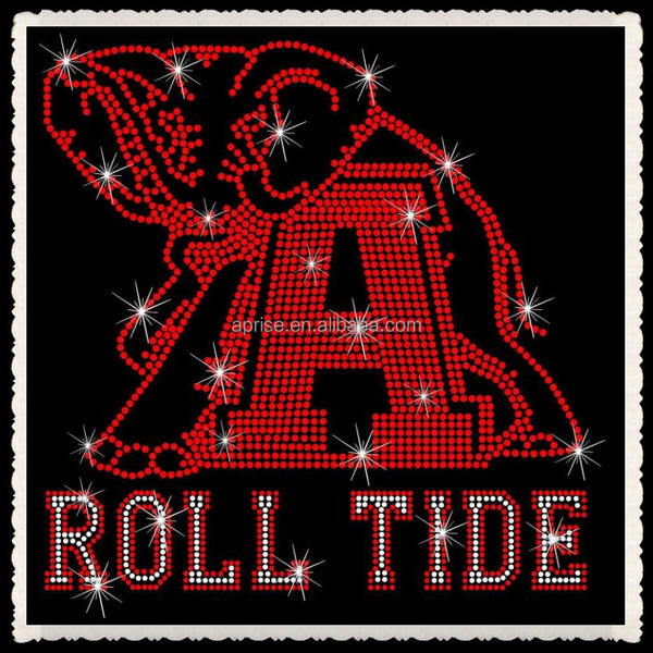 Alabama Retro 9.98"X9.84" Rhinestone Iron On Transfer