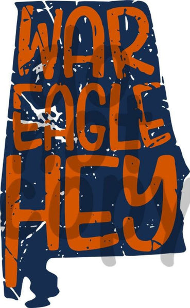Auburn War Eagle Hey Transfer Sheet