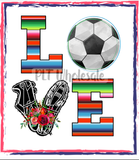 Love Soccer - Dye Sub Heat Transfer Sheet
