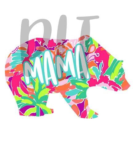 Mama Bear Flamingo - Dye Sub Heat Transfer Sheet