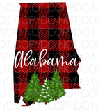 Tennessee Buffalo Plaid Trees - Dye Sub Heat Transfer Sheet