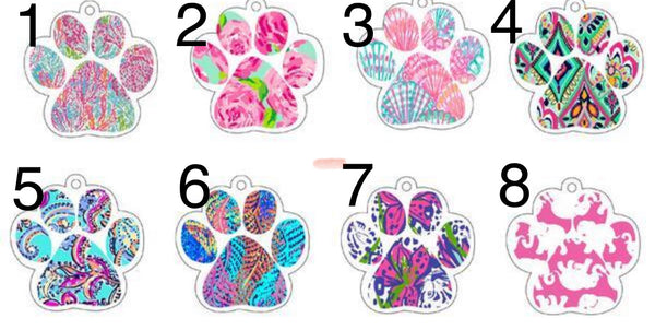 Acrylic Keychains-Paw Print