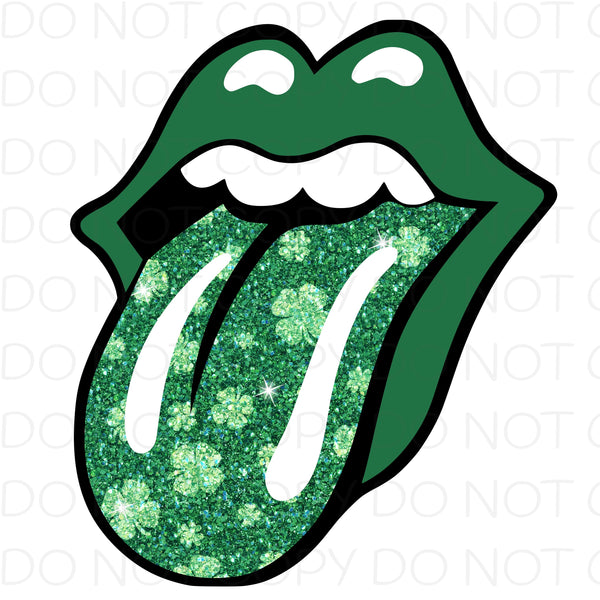 Lips Tongue St Patrick - HTV Transfer